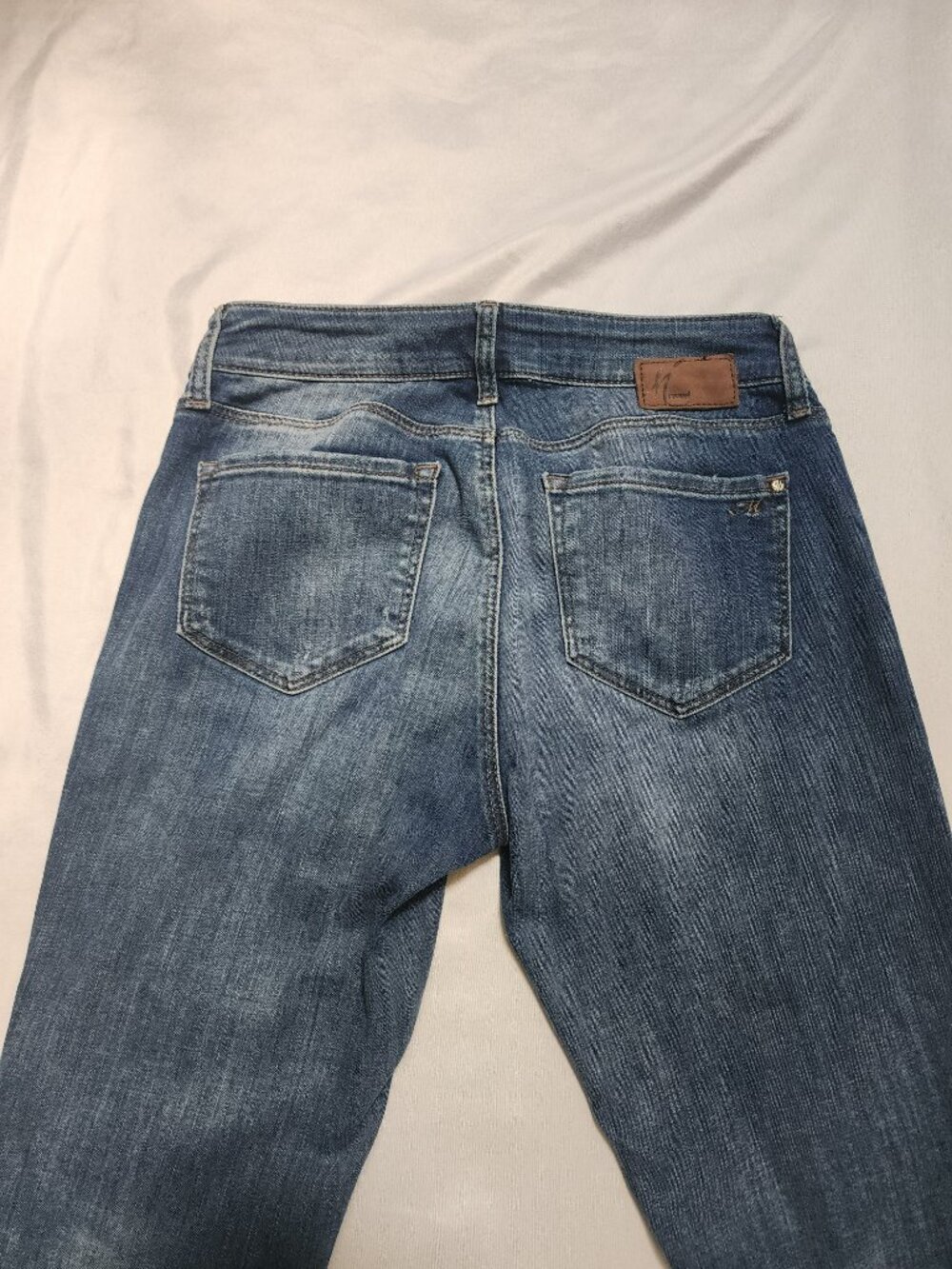 Mavi Angie Mid Rise Slim Straight Distressed Jeans Women's Size 27 - Picture 11 of 12